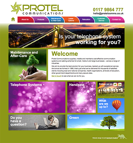 Responsive website for Protel Communications Ltd
